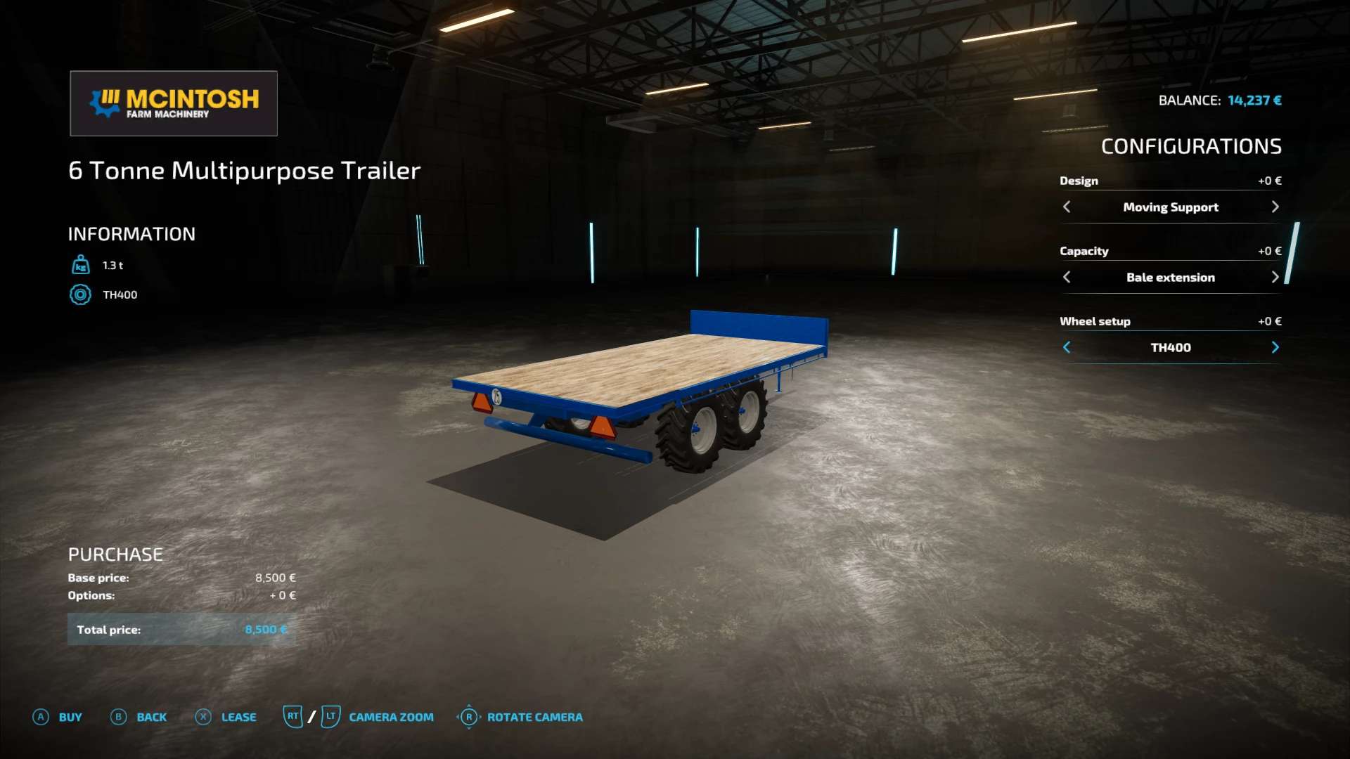 0.06 ton. 6 Ton 3 WY Tipping Trailer.