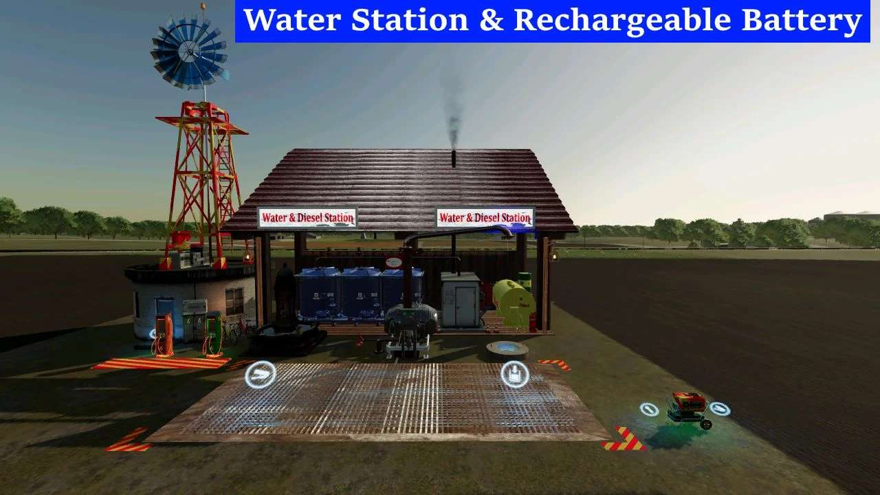  станция и электрическая зарядка БЕТА | Farming Simulator 22 мод .