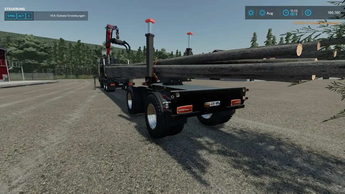 Трейлер MKS8 Forst Log v1.0.3.0 | Farming Simulator 22 мод | FS22 МОДЫ