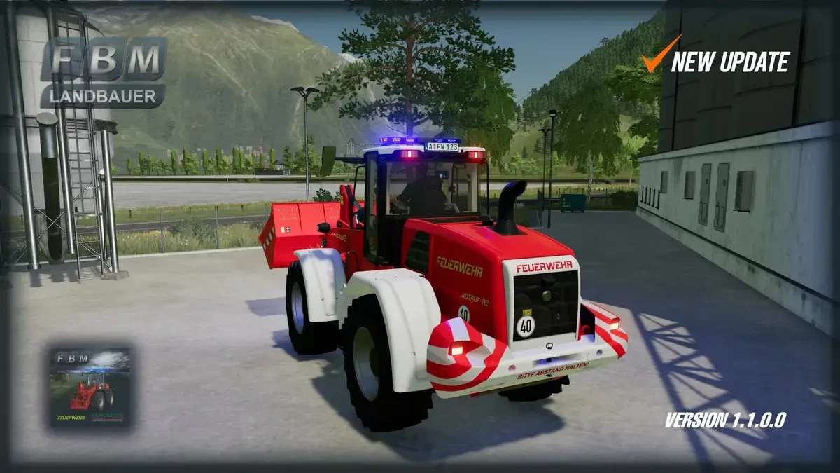 Колесный погрузчик пожарной бригады v1.1.0.0 | Farming Simulator 22 мод |  FS22 МОДЫ