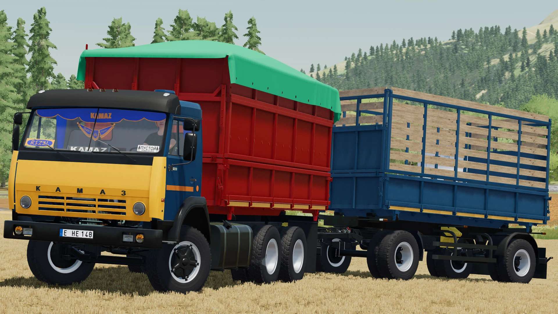 Камаз 55102 и Нефаз 8560 Прицеп v1.0.0.0 | Farming Simulator 22 мод | FS22  МОДЫ